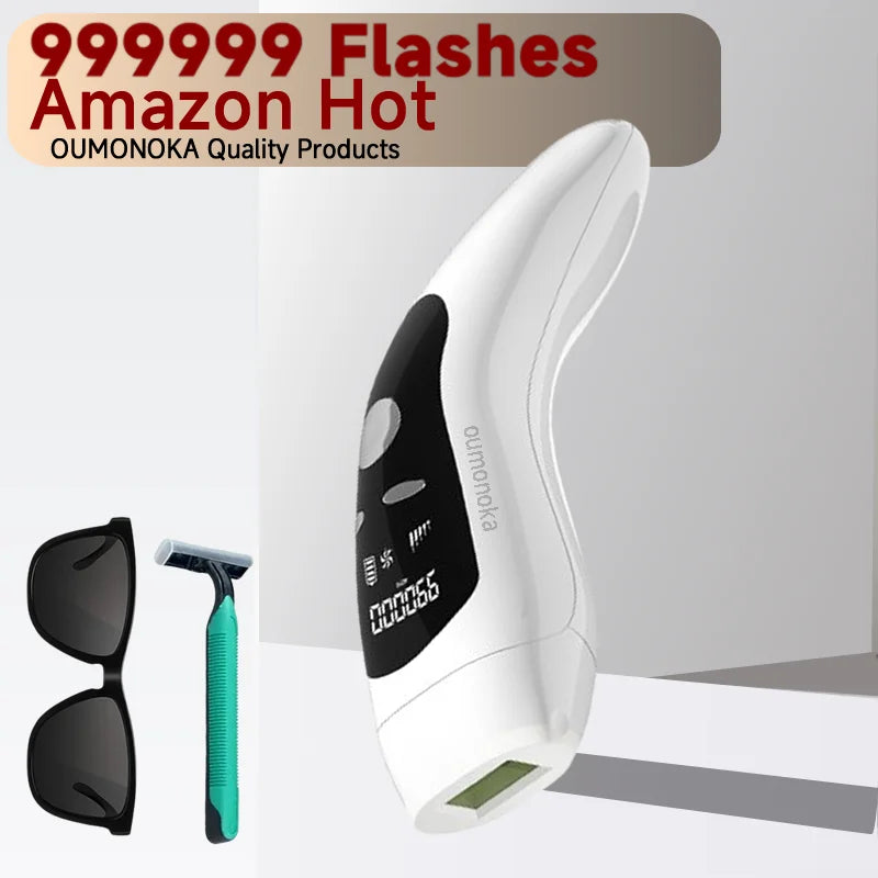 IPL Hair Removal Device 999999 Flashes  Permanent Epilator Body Treament Home Use for Women Men Facial Shaver Cutting Machine Good Vibrations