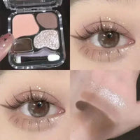 4Color Eyeshadow Palette Blush Eyeliner Eyeshadow Highlight Contour Palette Eyes Makeup Cute Beauty Cosmetics Good Vibrations