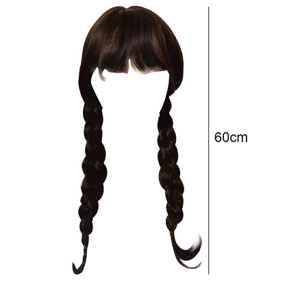 Girls Princess Cosplay Wigs Birthday Gift Wednesday Barbi Little Mermaid Hair Braid Wigs Kids Halloween Party Accessorie Good Vibrations