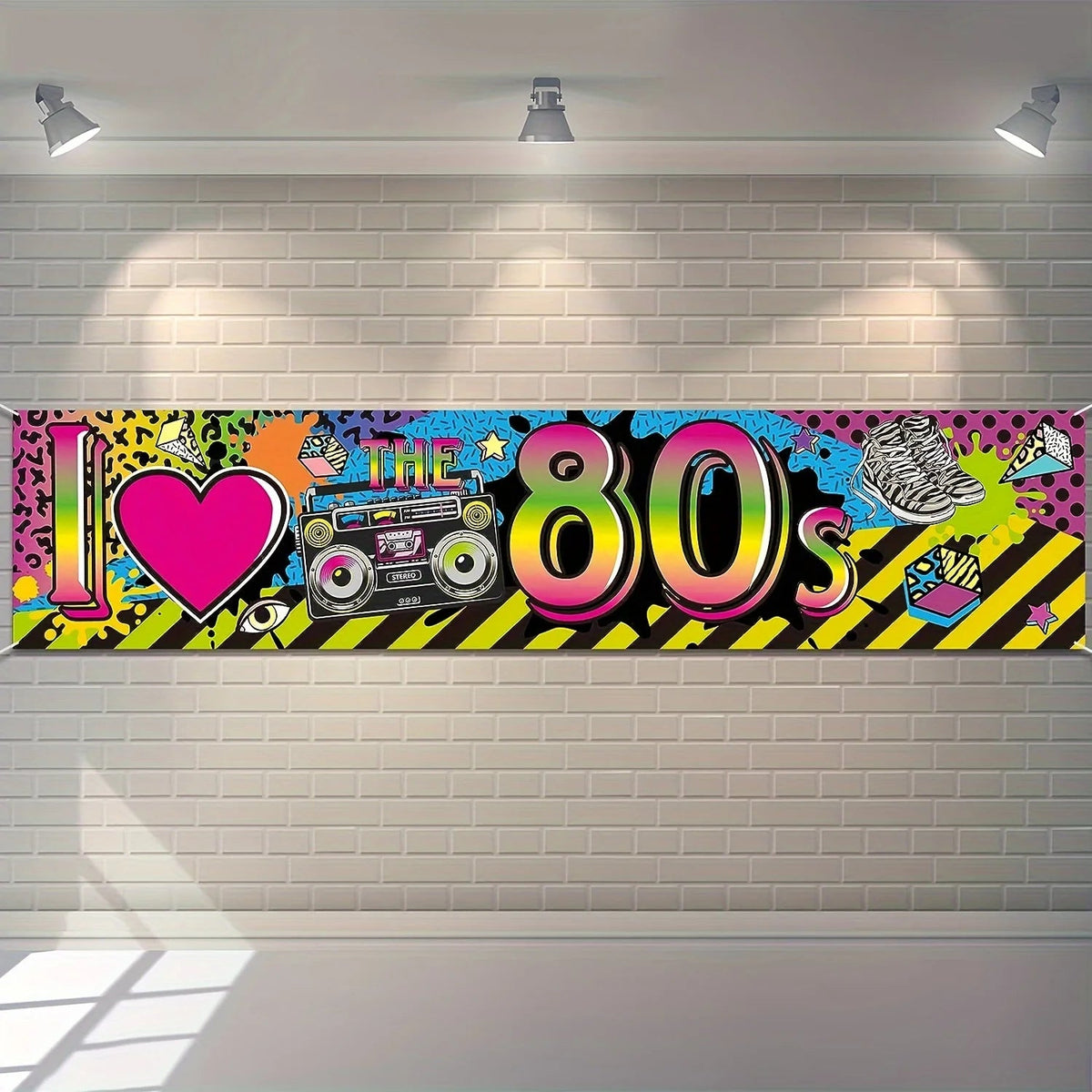 80s Party Decorations I Love 80s Banner 1980s Hip Hop Sign Backdrop Photo Booth Birthday Party Supplies 1980s Party Decors Good Vibrations