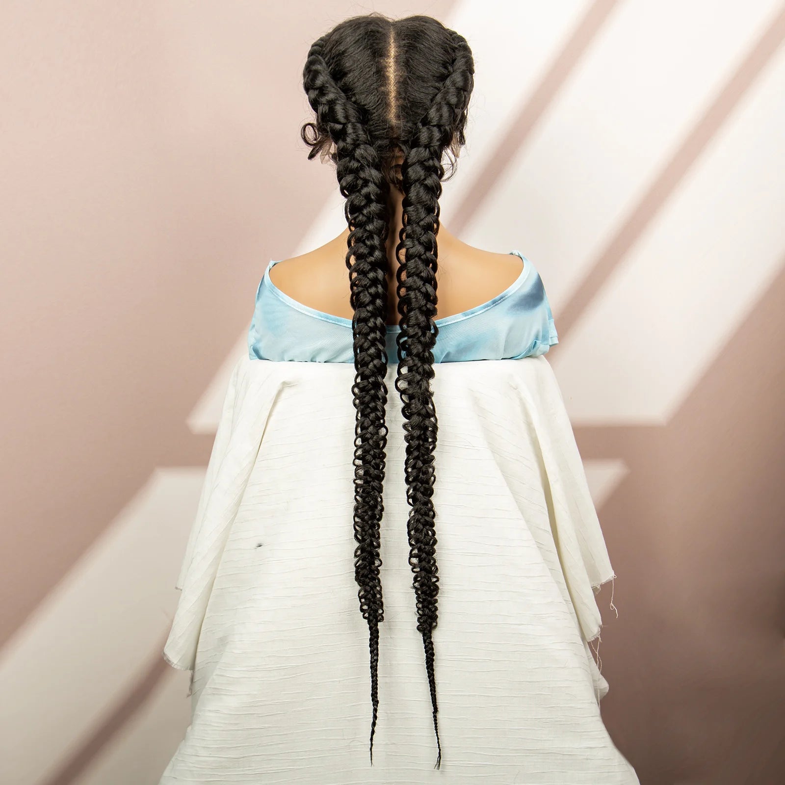 Synthetic Goddess Braided Wigs Cornrow Braided Wigs with Baby Hair Braids Wigs for Women Daily Use Knotless Wigs Good Vibrations