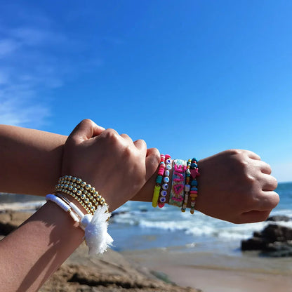 Bracelets Women Evil Eye Bracelet Summer Boho Tassel Chic Beads Pulseras Mujer Bohemian Jewelry Handmade Gift Good Vibrations
