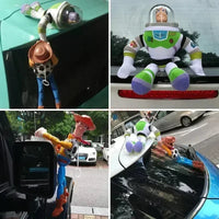 Toy Story Buzz Lightyear Rescue Woody Plush Dolls Auto Car Exterior Decoration Funny Dolls Outside Hang Toy Car Roof Ornament Good Vibrations