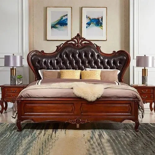 King Size Bedroom Bed European Aesthetic Storage Double Bed Modern Wood Camas De Matrimonio Dormitorio Luxury Furniture Good Vibrations