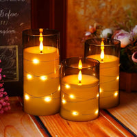 Electronic candles LED candles for home decoration LED light strips with remote control LED glass candles Christmas wedding part Good Vibrations