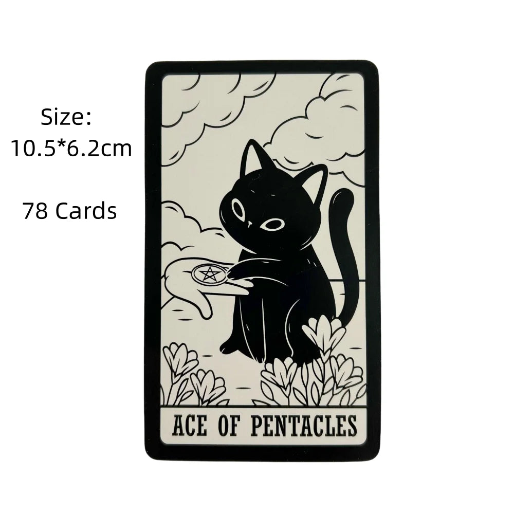 Cat Kitten Tarot Cards A 78 Deck Oracle English Visions Divination Edition Borad Playing Games Good Vibrations