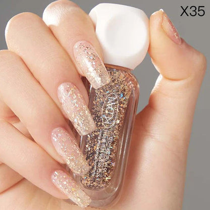 10ml Peel Off Water-Based Starry Nail Polish Fast Drying Long-Lasting Healthy And Brightening Effect No Need Lamp Cure Good Vibrations