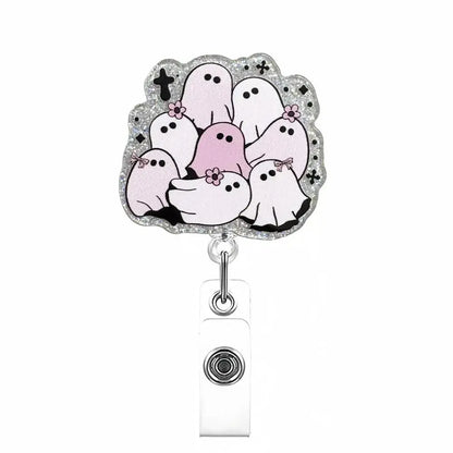 New Glitter Acrylic Retractable Nurse Badge Reel Doctor Teacher Student Name Id Card Holder Keychains Lanyard Wholesale Good Vibrations