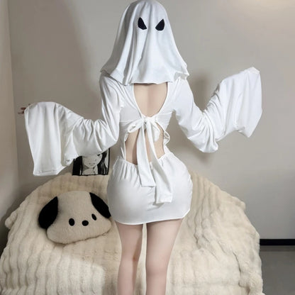 Ghost Girl Cosplay Costume Ghost Princess Holiday Cross Dressing Cosplay Costume Women's Two-Piece Slim Fishtail Halloween Skirt Good Vibrations