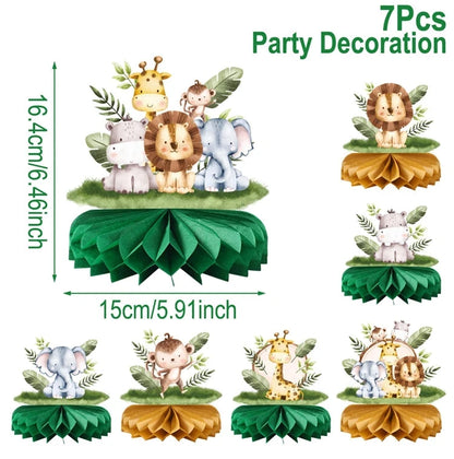 Jungle Safari Birthday Decoration Jungle Animals 1st Birthday Gifts Decoration Wild One Birthday Tableware Baby Shower Decor Good Vibrations