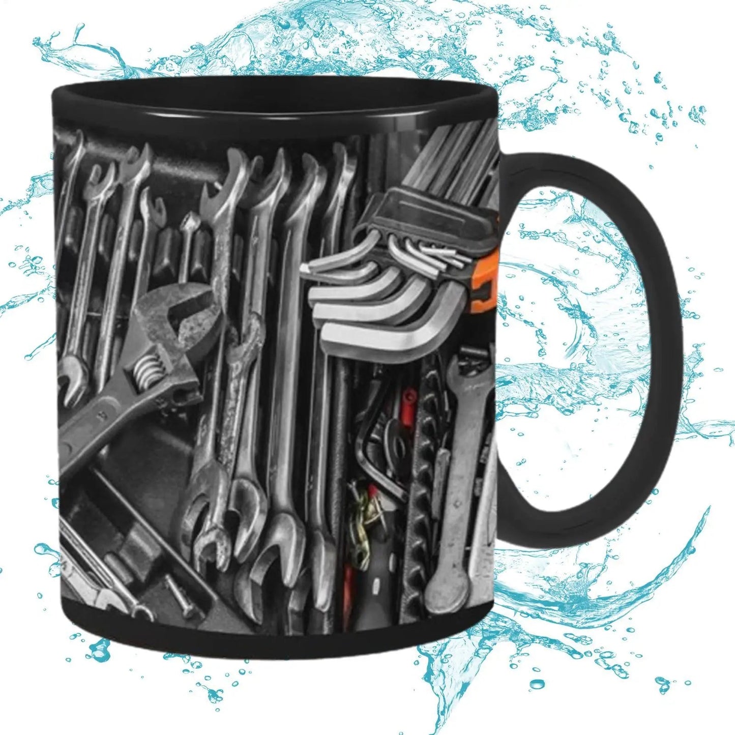 Mechanician Mug Funny Black Ceramic Mug For Coffee Large Tea And Coffee Cup Black Ceramic Mug For Whiskey Juice Wine Beer Soup Good Vibrations