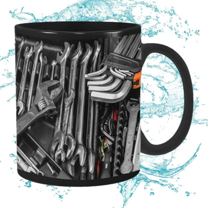 Mechanician Mug Funny Black Ceramic Mug For Coffee Large Tea And Coffee Cup Black Ceramic Mug For Whiskey Juice Wine Beer Soup Good Vibrations