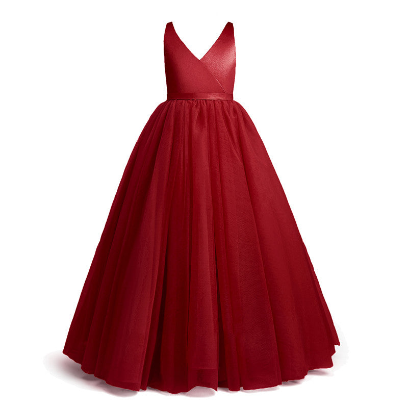 Girl Long White Bridesmaid Dresses For Wedding Prom Gown Big Bow Girls Party Dress Kids First Communiom Formal Evening Vestidos Good Vibrations