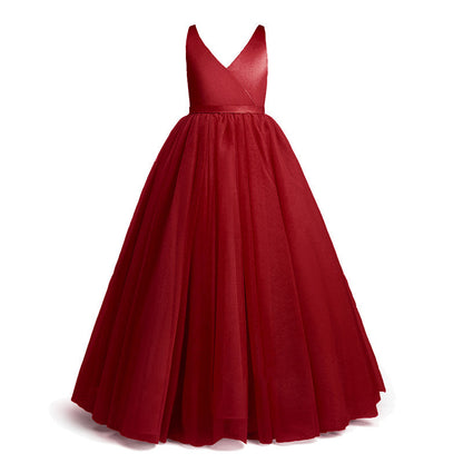 Girl Long White Bridesmaid Dresses For Wedding Prom Gown Big Bow Girls Party Dress Kids First Communiom Formal Evening Vestidos Good Vibrations