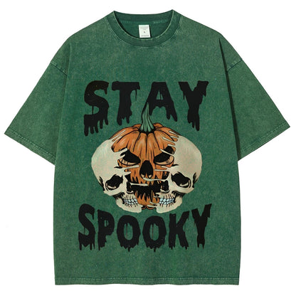 Neutral Style Retro Outfit T-Shirt Pure Cotton High Quality Pumpkin Letter Graphic Printing Fashion Trend Loose Short Sleeves Good Vibrations