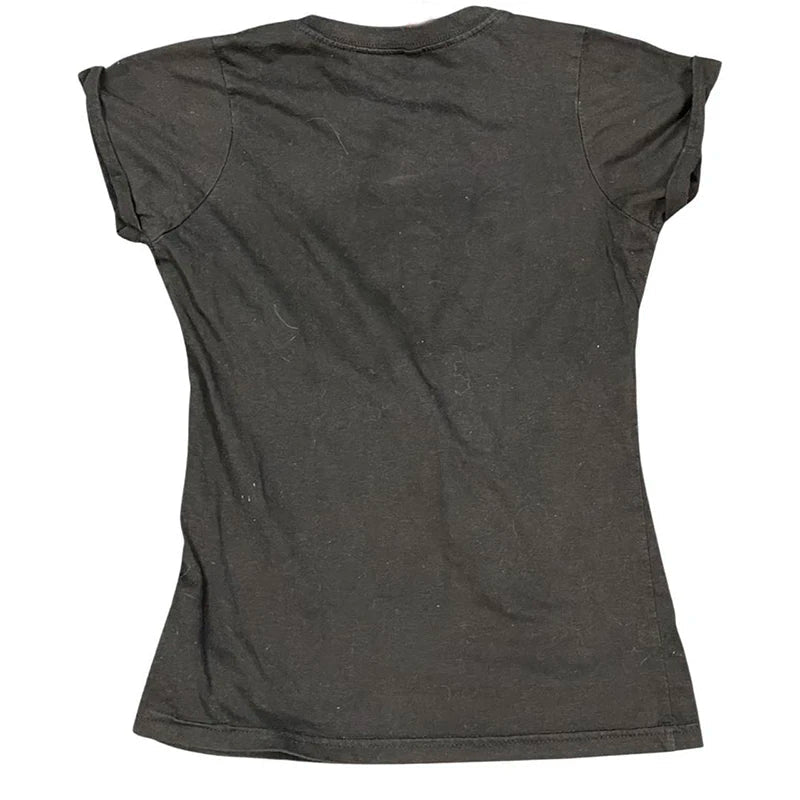 Aesthetic Emo y2k tops Summer Baby Tees Tops Streetwear Gothic Harajuku Graphic Cool Girl T-shirt Vintage Crop Tops Wome clothes Good Vibrations