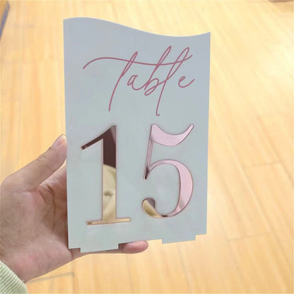 Wedding Table Numbers White Acrylic 3D Gold Mirror Table Numbers with Stands Wedding Table Decor Wedding Reception Good Vibrations