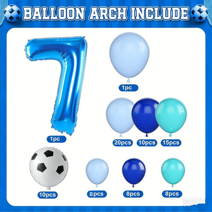 6th/7th/8th/9th/10th/11th Birthday Soccer Party Decoration for Boys, Soccer Birthday Balloons Arch with Royal Blue Teal Light Bl Good Vibrations