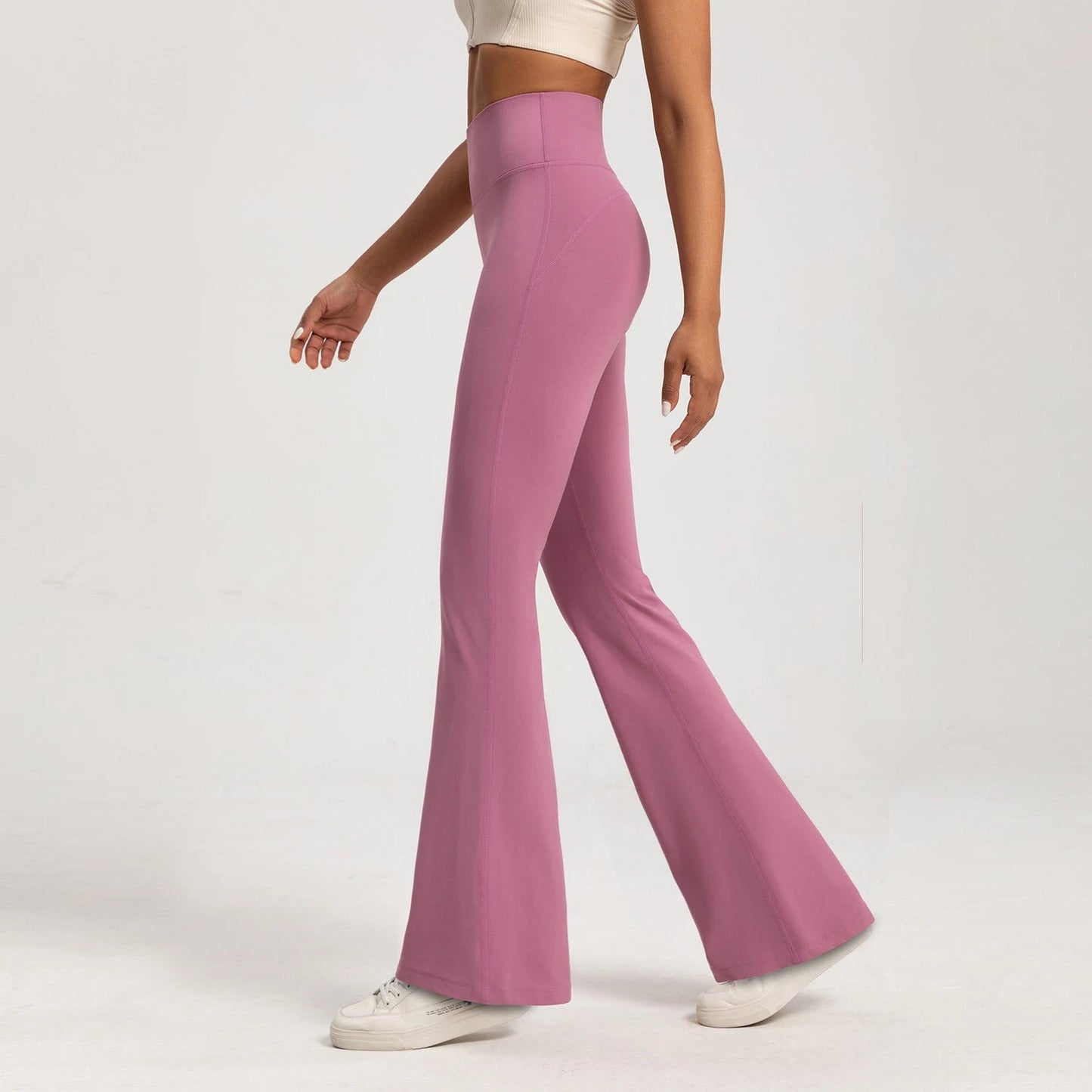 High-end Yoga Leggings Slim Yoga Pants High Waist Wide Leg Pants Bottoms Breathable Gym Casual Sports Bell Leggings Female Good Vibrations