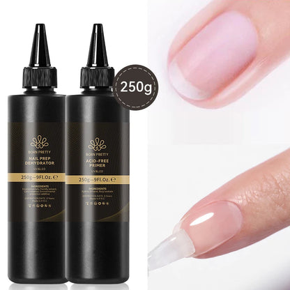 BORN PRTTY 250g Acid-Free Nail-Primer Nail Prep Dehydrator Air Dry Reinforcement Gel Super Adhesive Jewelry Decor UV Nail Polish Good Vibrations