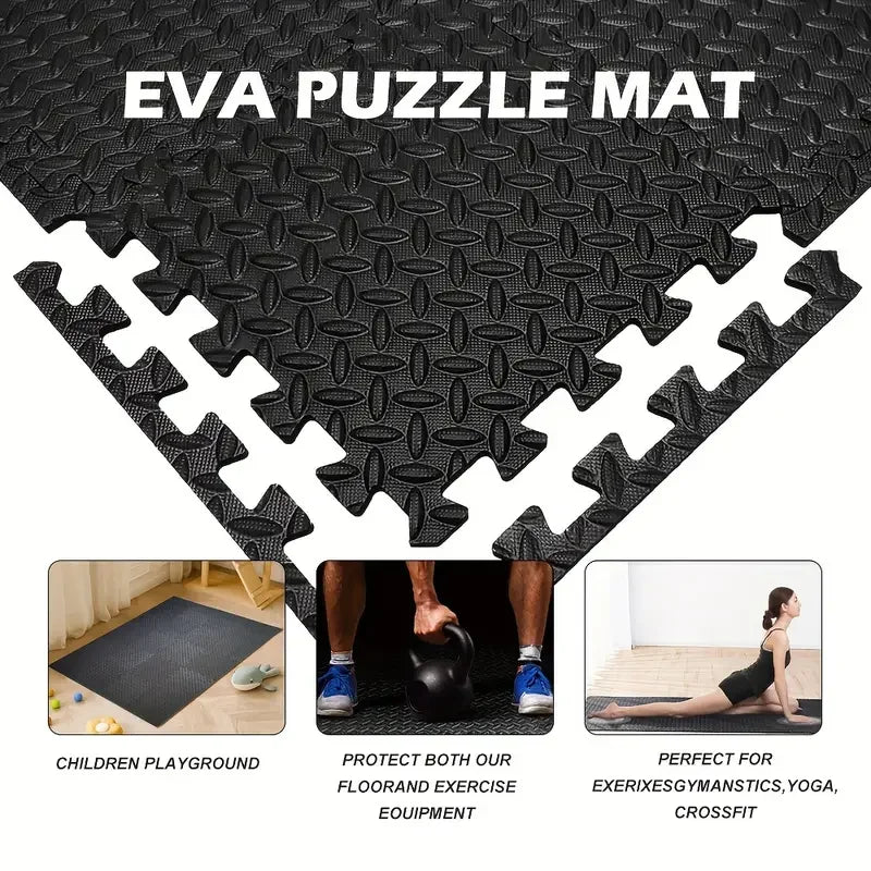 8/16 Pcs Foam Fitness Non Slip Yoga Mat Fitness Floor Tile Protection Pad Fitness Equipment Mat Suitable for Indoor Fitness Good Vibrations