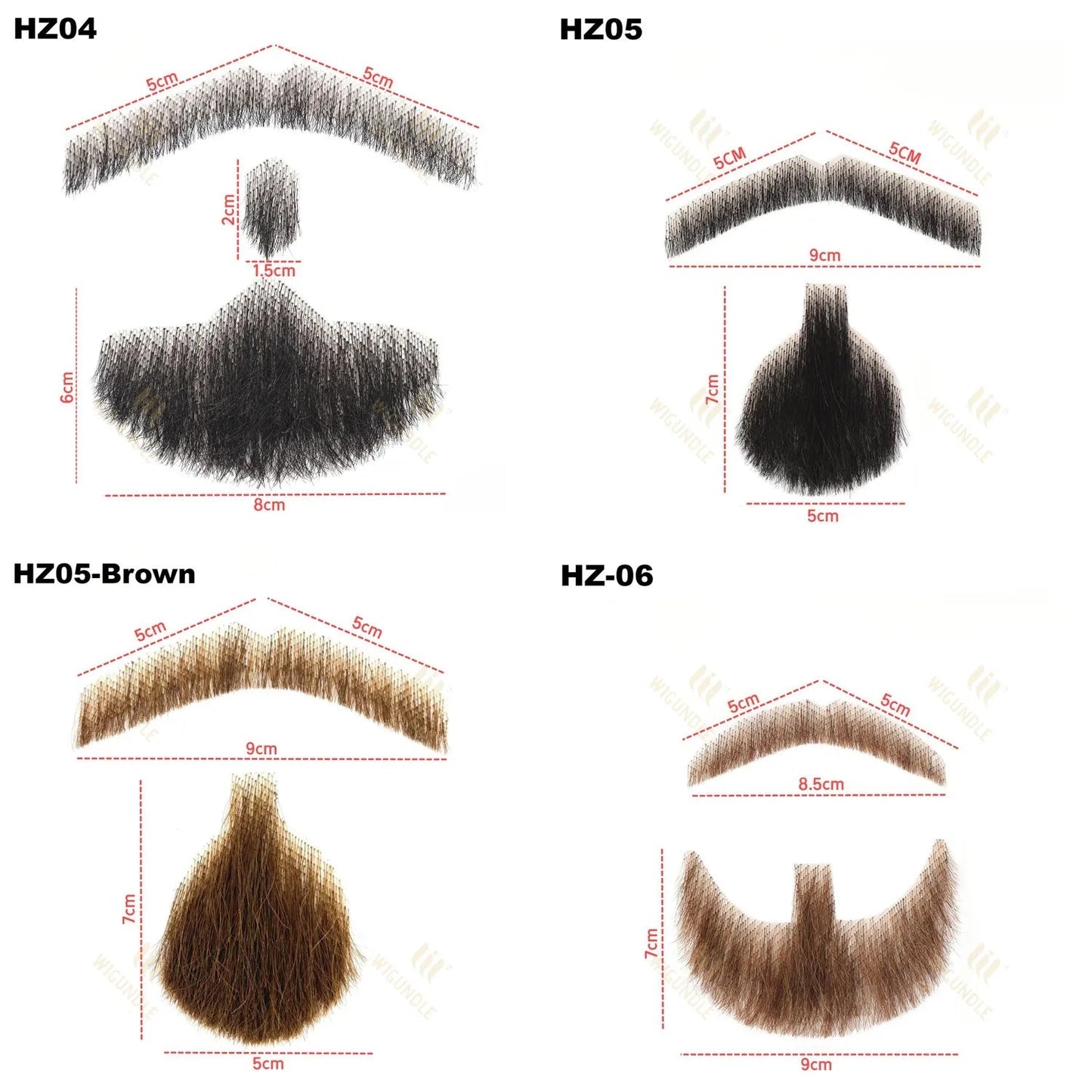 Wigundle Man's Beard Hand Made Real Hair Fake Beard Mustache Fancy Synthetic Invisible for Makeup Fake Hair Cospaly Party Tools Good Vibrations