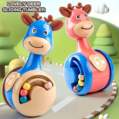 Roly Poly Baby Toys 6 to 12 Months, Tumbler Wobbler Toys for Infant Boy Girl - Perfect for Learning to Climb & Early Education! Good Vibrations