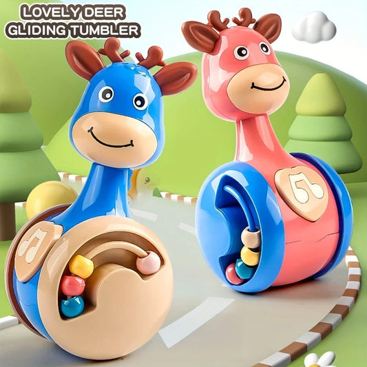 Roly Poly Baby Toys 6 to 12 Months, Tumbler Wobbler Toys for Infant Boy Girl - Perfect for Learning to Climb & Early Education! Good Vibrations