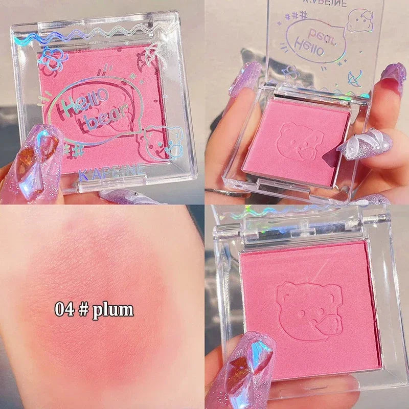 Natural Face Monochrome Blush Palette Rose Hawthorn Cheek Tint Blusher Powder Makeup Matte Peach Rouge Contour Shadow Palette Good Vibrations