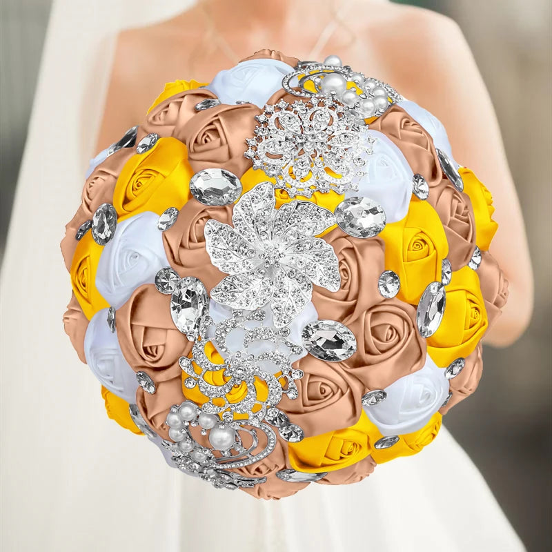 Green Crystal Wedding Bouquet Red Brooch bouquet wedding Wedding flowers Bridal Bouquets Good Vibrations