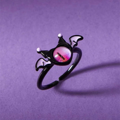 Kiss Jewelry Halloween Little Monster Wing Bat Eye Stud Earrings Women Cute Animal Eye Punk Earring Girls Y2K Brincos Party Gift Good Vibrations