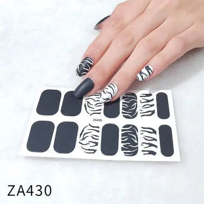 Nail Stickers DIY Decals For Nail Art Wraps Women Beauty Full Cover Nail Manicures Decorations Uñas Postizas Press On Nails Good Vibrations