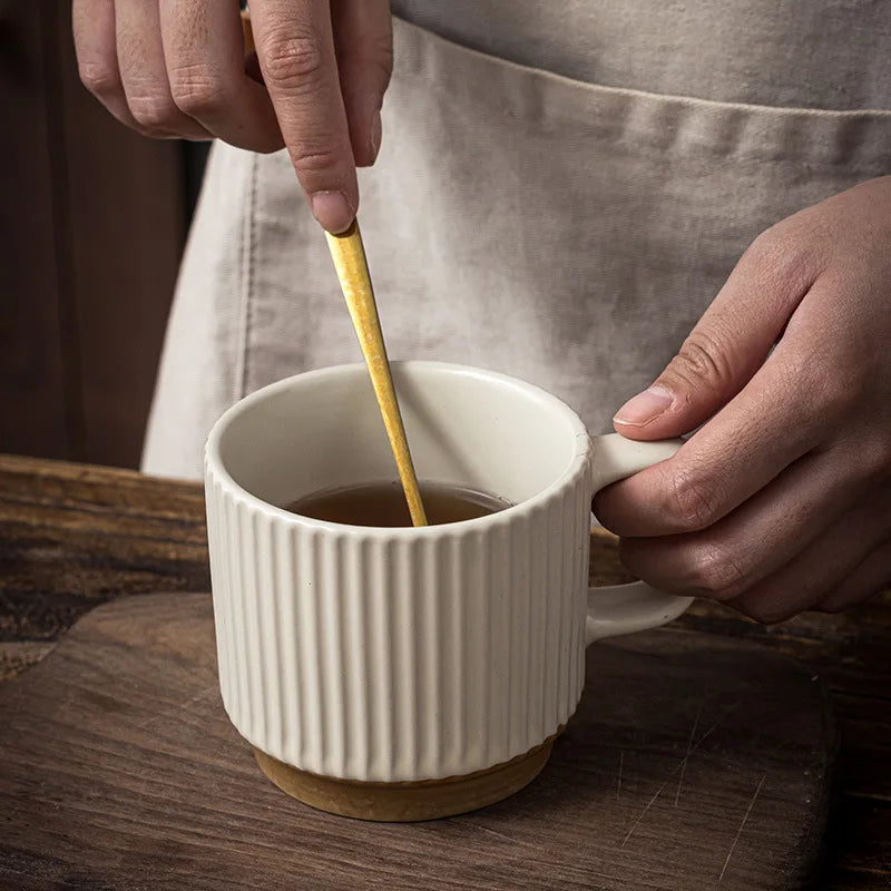 Mug universal drinking cup spoon household water cup office ceramic cup coffee cup milk cup tea cup Good Vibrations