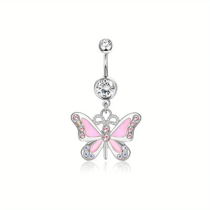 Drperfect Dangle Belly Button Ring for Women Cute Navel Rings Daisy Weed Butterfly Dangling Colorful Belly Piercing Jewelry Good Vibrations Adult Super Store