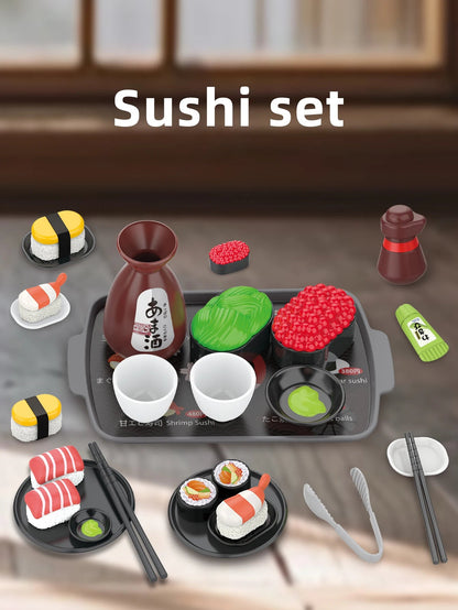 Children's toys: Pretend play, barbecue, fast food, pizza, sushi, afternoon tea, desserts, kitchen food, toy sets Good Vibrations