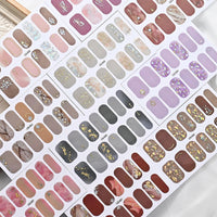 14Tip/Sheet Abalone Slice Nail Wrap Decals Baking Free Self Adhesive Nail Polish Sticker Long-Lasting Marble Gradient Nail Strip Good Vibrations