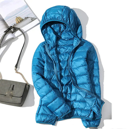 2021 New 90% Duck Down Jacket Women Autumn Winter Coat Lady Ultralight Down Jacket Good Vibrations