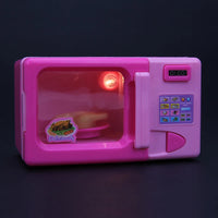 Simulation Microwave Oven Toys with Light Play House Microwave Oven Model Microwave Oven Playset for Kitchen Toy Appliances Good Vibrations