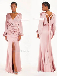 GIF Long Sleeves Daily Niche Style Simple Bridesmaid Dress Good Vibrations