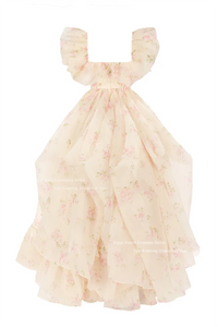 Selkie Long Princess Evening Dresses Prom Dresses Formal Birthday Party Dresses Ruffles Ruched Prom Gown Puff Sleeves Prom Dress Good Vibrations