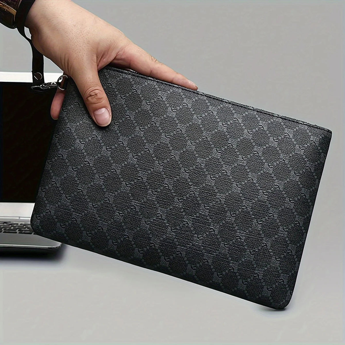 Pu Fashion Men's Clutch Bag Business Large Wallet Wrist Bag Large Coin Purse Storage Bag Good Vibrations