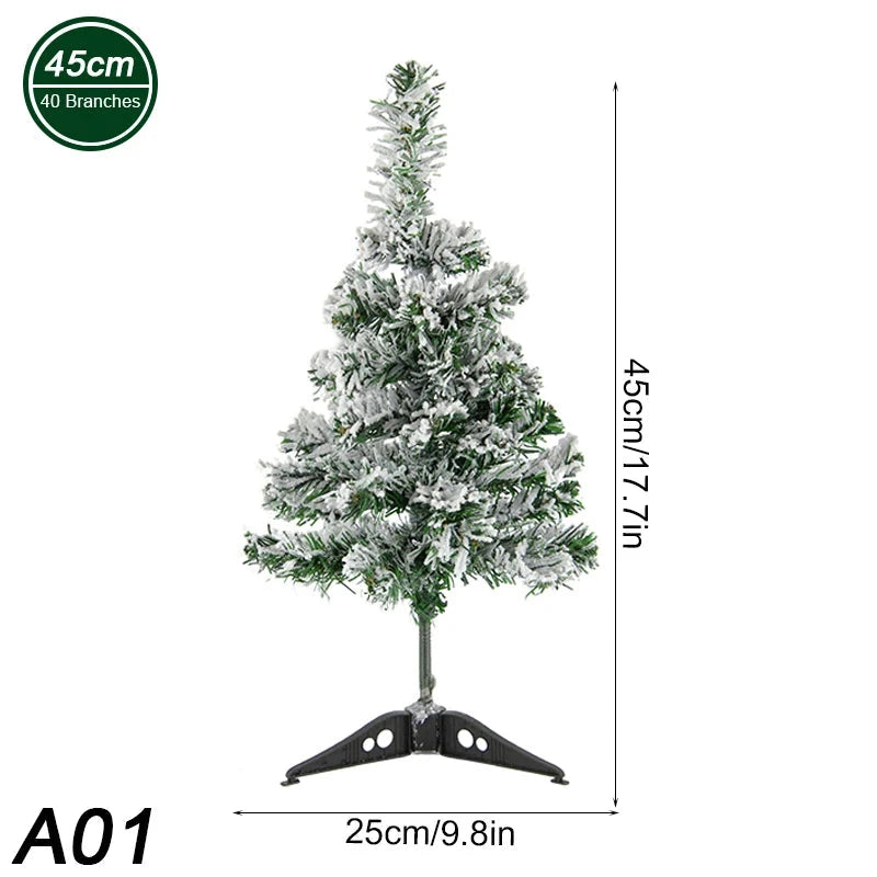 45/60cm Artificial PVC Christmas Cedar Tree Fir Pine Tree for Home New Year Christmas Trees Christmas Decor Noel Navidad Gift Good Vibrations