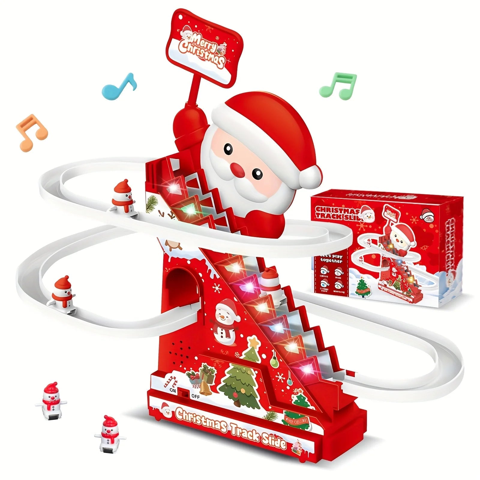 Stairs, slides, Santa Claus toys, Christmas decorations, the best gift for children during Christmas Good Vibrations