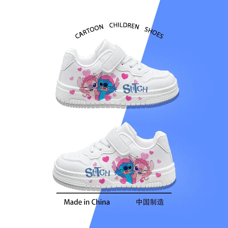 children's stitch sneakers girls boys shoes Casual basketball Kid Running Fashion Sports 7 and 18 year old girls Shoes Gift Good Vibrations