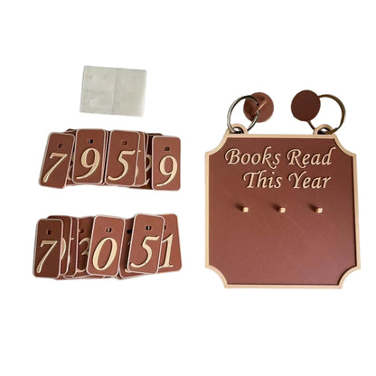 Book Decor for Shelf Bookshelf Counter Bookish Reader Bookworm Track Yearly Reading for Classroom Librarian Women Men Good Vibrations