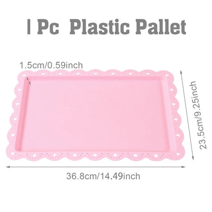 Plastic Dessert Pallet Birthday Party Decoration Adults Favors Plastic Serving Trays Birthday Party Wedding Baby Shower Supplies Good Vibrations