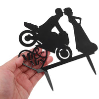 Bride Groom Cake Topper Motorcycle Wedding Cake Toppers Cycling Cake Decoration Motorcycle Cake Decorations Bride Groom Cake Good Vibrations