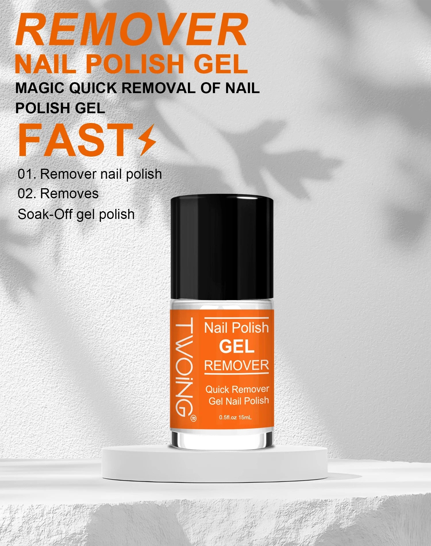 Gel Nail Polish Remover, Quick & Easy Polish Remover In 2-3 Minutes, No Need Soaking Or Wrapping - 0.51oz Good Vibrations