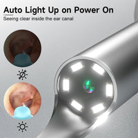Visual Ear Cleaner Camera WIFI Ear Pick Waterproof 6LEDs Ear Sticks HD1080P 4.2MM Digital Ear Wax Removal Kits Ear Spoons Case Good Vibrations
