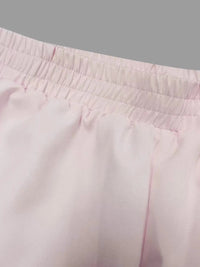 Plus Size Women's Two-Piece Set, Casual Floral and Plain Design, Moderate Thickness for All Seasons Good Vibrations